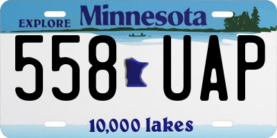 MN license plate 558UAP