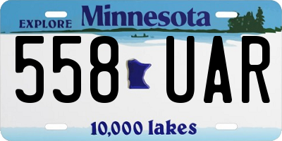MN license plate 558UAR