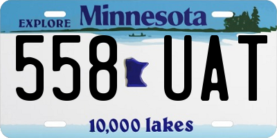 MN license plate 558UAT