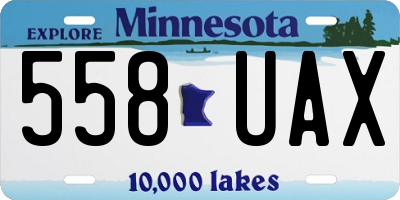 MN license plate 558UAX