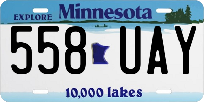 MN license plate 558UAY