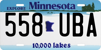 MN license plate 558UBA