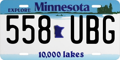 MN license plate 558UBG
