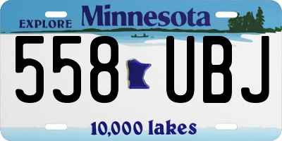 MN license plate 558UBJ