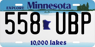 MN license plate 558UBP