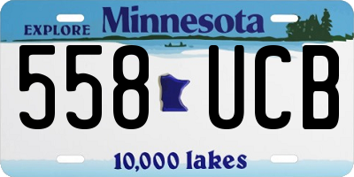 MN license plate 558UCB