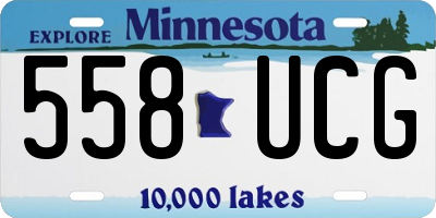MN license plate 558UCG