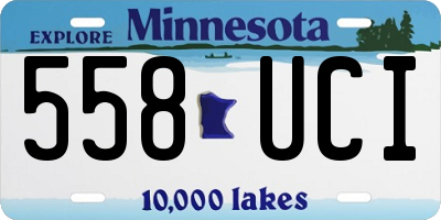 MN license plate 558UCI