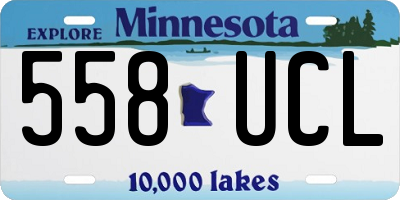 MN license plate 558UCL