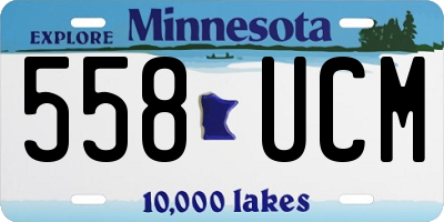 MN license plate 558UCM