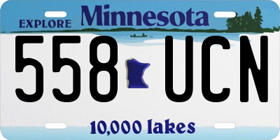 MN license plate 558UCN