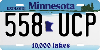 MN license plate 558UCP