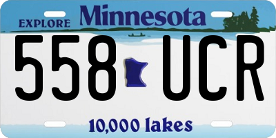 MN license plate 558UCR