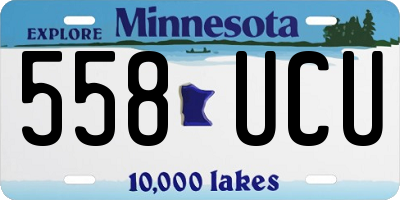 MN license plate 558UCU