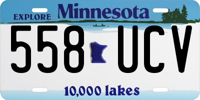 MN license plate 558UCV