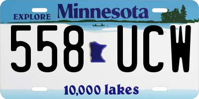 MN license plate 558UCW