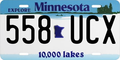 MN license plate 558UCX