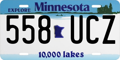 MN license plate 558UCZ