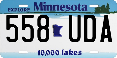 MN license plate 558UDA