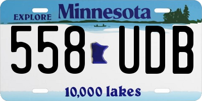 MN license plate 558UDB
