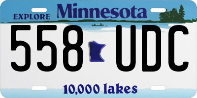 MN license plate 558UDC