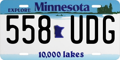 MN license plate 558UDG