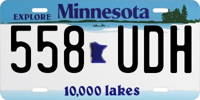MN license plate 558UDH