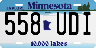 MN license plate 558UDI