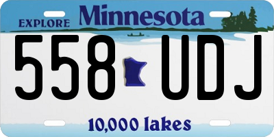 MN license plate 558UDJ