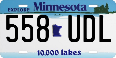 MN license plate 558UDL