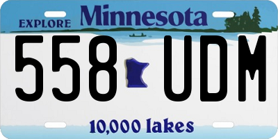 MN license plate 558UDM