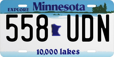 MN license plate 558UDN