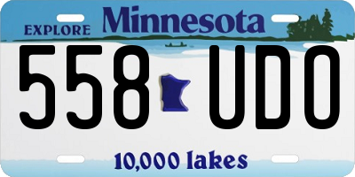 MN license plate 558UDO