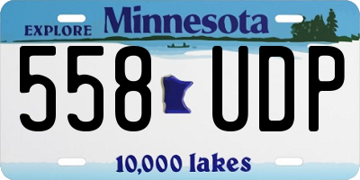 MN license plate 558UDP
