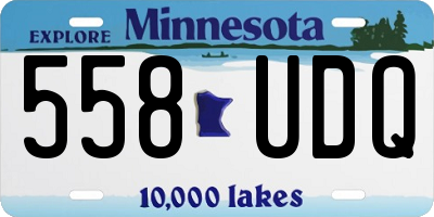 MN license plate 558UDQ