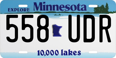 MN license plate 558UDR