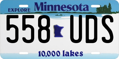 MN license plate 558UDS