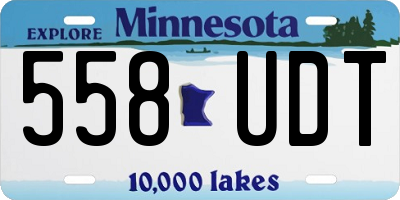 MN license plate 558UDT