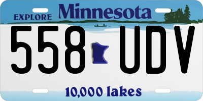 MN license plate 558UDV