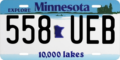 MN license plate 558UEB