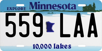 MN license plate 559LAA