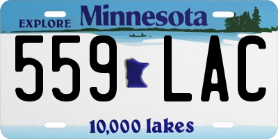 MN license plate 559LAC