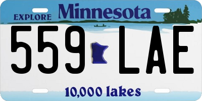 MN license plate 559LAE