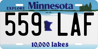 MN license plate 559LAF