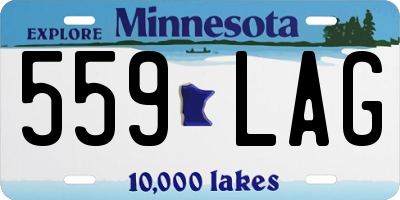 MN license plate 559LAG