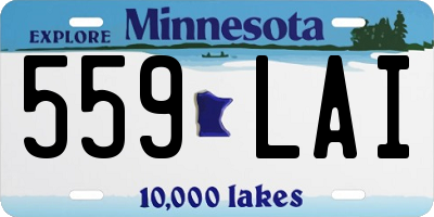 MN license plate 559LAI