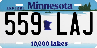 MN license plate 559LAJ