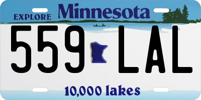 MN license plate 559LAL