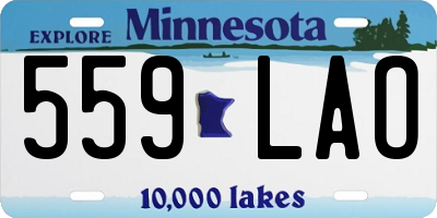 MN license plate 559LAO