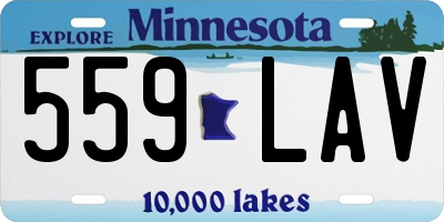 MN license plate 559LAV